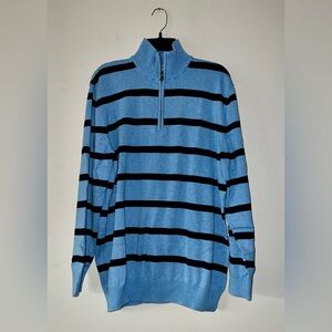 Old Navy Striped Quarter Zip Sweater